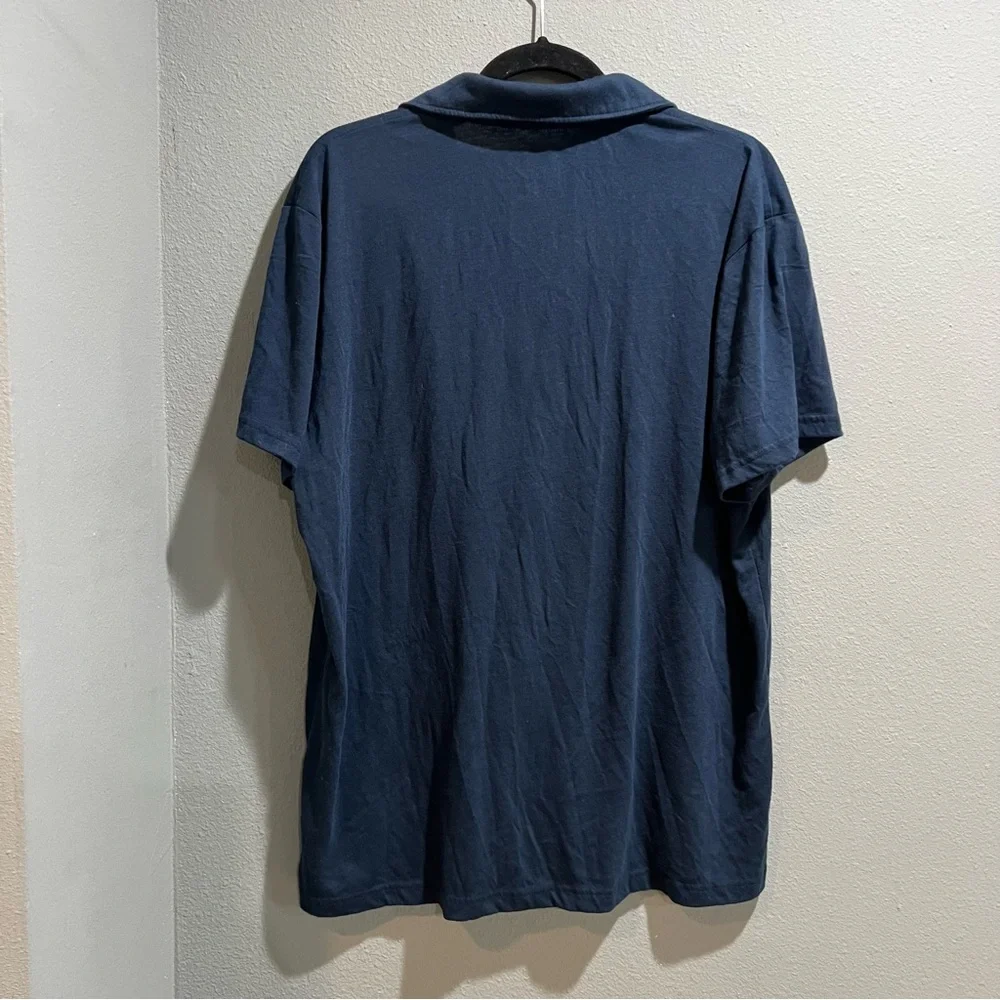 3 Soft Navy Polo Shirts - Picture 3 of 4